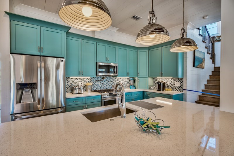 large gourmet kitchen loaded with all the gadgets